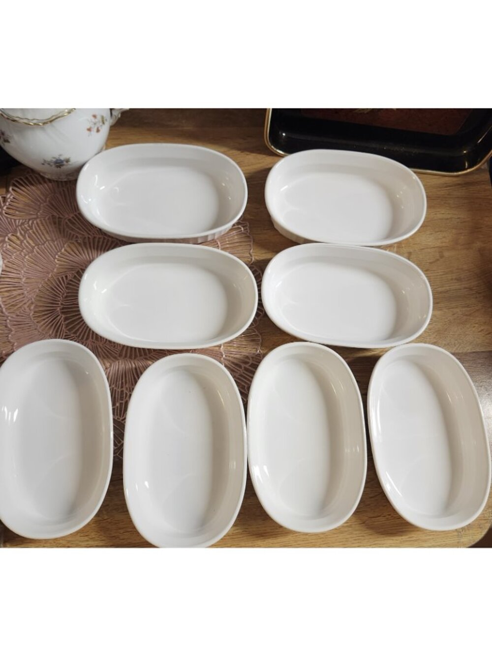 8- CorningWare F-15-B French White Oval Casserole Dishes 475 ml - Picture 2 of 8